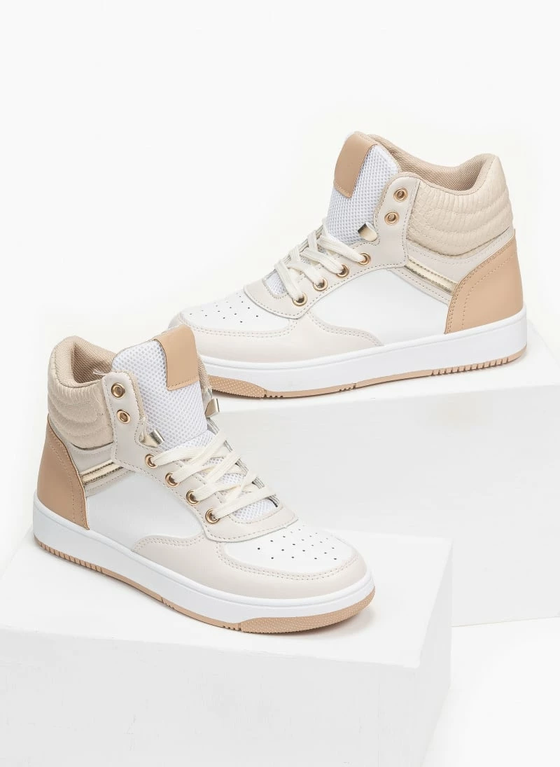 Εκπτωση 🛒 The Fashion Project 👟 Sneakers μποτάκια με καπιτονέ σχέδιο - Μπεζ 😉 3 Εκπτωση 🛒 The Fashion Project 👟 Sneakers μποτάκια με καπιτονέ σχέδιο - Μπεζ 😉