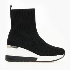 Συμφωνίες 💯 The Fashion Project 👟 Sneaker μποτάκια με πλεκτό σχέδιο - Μαύρο 😀 -Sneakers Κατάστημα sneaker mpotakia me plekto sxedio 105518 wm77