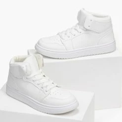 Best Pirce 🔔 The Fashion Project 👟 Sneakers μποτάκια με Suede λεπτομέρειες - Λευκό 😉