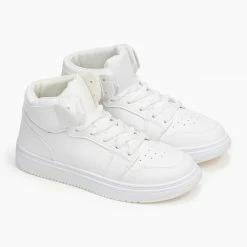 Best Pirce 🔔 The Fashion Project 👟 Sneakers μποτάκια με Suede λεπτομέρειες - Λευκό 😉 -Sneakers Κατάστημα sneaker mpotakia me suede leptomereies 95739 s6ke