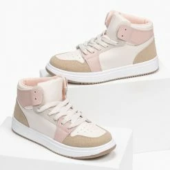 Εξοδος ✔️ The Fashion Project 👟 Sneakers μποτάκια με Suede λεπτομέρειες - Ροζ ❤️ -Sneakers Κατάστημα sneaker mpotakia me suede leptomereies 95742 brma