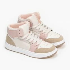 Εξοδος ✔️ The Fashion Project 👟 Sneakers μποτάκια με Suede λεπτομέρειες - Ροζ ❤️