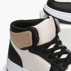 Συμφωνίες 👏 The Fashion Project 👟 Sneakers μποτάκια με Suede λεπτομέρειες - Μαύρο/Μπεζ 👍 -Sneakers Κατάστημα sneaker mpotakia me suede leptomereies 95744 z4v1