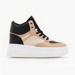 Συμφωνίες 🥰 The Fashion Project 👟 Sneakers μποτάκια σε συνδυασμούς χρωμάτων - Μαύρο/Μπεζ ❤️ -Sneakers Κατάστημα sneaker mpotakia se sunduasmous xrwmatwn 95087 j9py