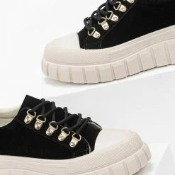 Φτηνός ⭐ The Fashion Project 👟 Sneakers Chunky Suede - Μαύρο 😉 -Sneakers Κατάστημα sneakers apo suede me chunky sola 98895 djk4