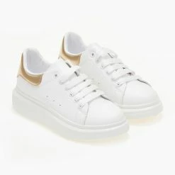 Νέος 🔔 The Fashion Project 👟 Sneakers Basic με κορδόνια - Λευκό/Χρυσό 🎁 -Sneakers Κατάστημα sneakers basic me kordonia 106058 89mi