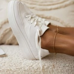 Τοπ 10 🌟 The Fashion Project 👟 Sneaker Flatforms σε συνδυασμό υλικών - Μπεζ 🎁