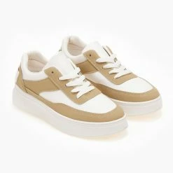 Εκπτωση ✨ The Fashion Project 👟 Sneaker Flatforms σε συνδυασμό υλικών - Λαδί 💯 -Sneakers Κατάστημα sneakers basic se sunduasmo ulikwn 106047 c1es