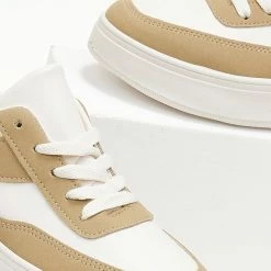 Εκπτωση ✨ The Fashion Project 👟 Sneaker Flatforms σε συνδυασμό υλικών - Λαδί 💯 -Sneakers Κατάστημα sneakers basic se sunduasmo ulikwn 106047 vhf7