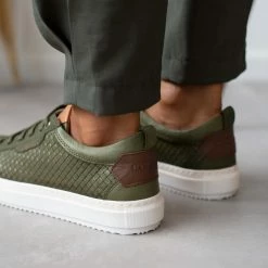 Πολύ καλή προσφορά 💯 Sneakers δερμάτινα με Pattern CARMELA 160214 - Χακί 😍 -Sneakers Κατάστημα sneakers dermatina me pattern carmela 160214 105617 7dt4