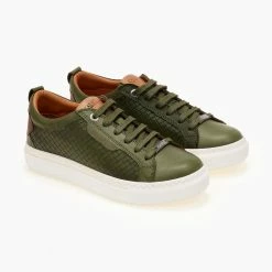 Πολύ καλή προσφορά 💯 Sneakers δερμάτινα με Pattern CARMELA 160214 - Χακί 😍 -Sneakers Κατάστημα sneakers dermatina me pattern carmela 160214 105617 bgsj