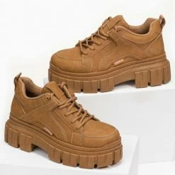 ΧΟΝΔΡΙΚΟ ΕΜΠΟΡΙΟ 🎉 The Fashion Project 👟 Sneakers Chunky με ραφές - Κάμελ 🤩