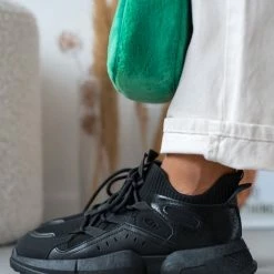 Τοπ 10 ⌛ The Fashion Project 👟 Sneakers Slip On με Chunky σόλα - Μαύρο ⌛