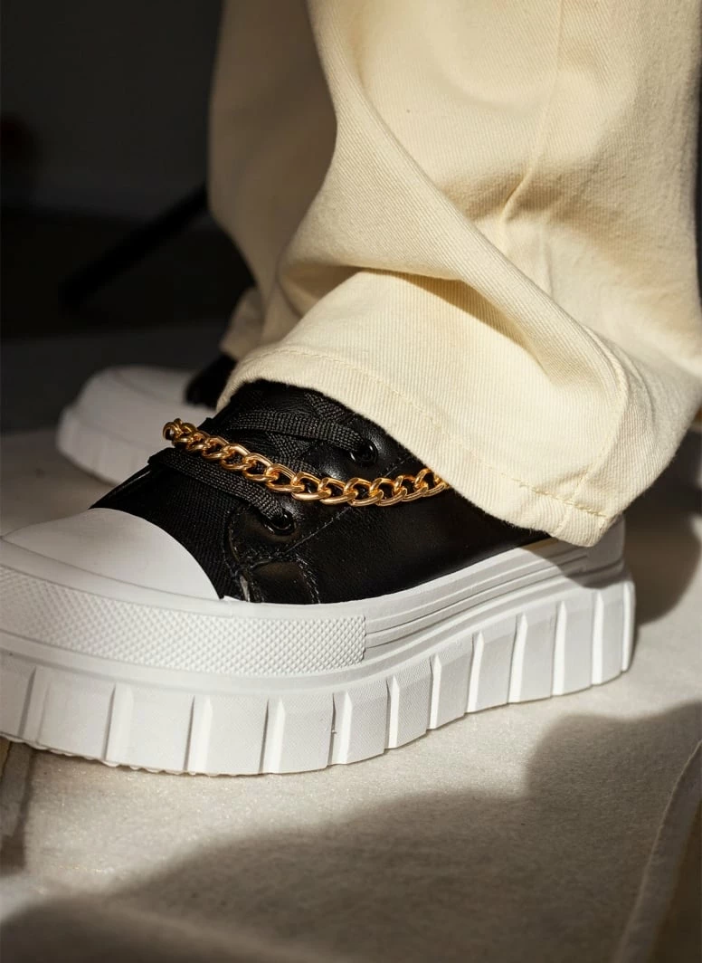 Best Pirce 😀 The Fashion Project 👟 Sneakers με αλυσίδα - Μαύρο 😀 9 Best Pirce 😀 The Fashion Project 👟 Sneakers με αλυσίδα - Μαύρο 😀 - Image 7