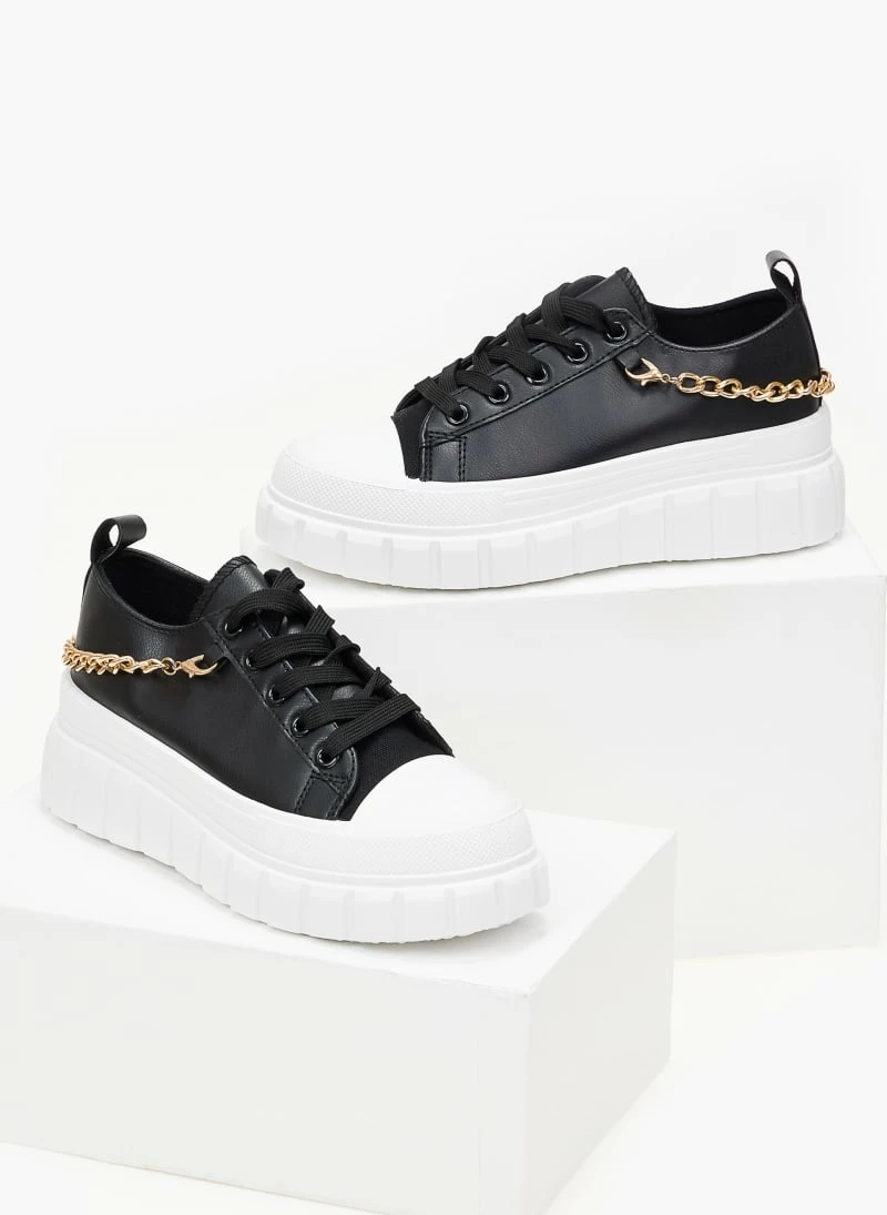 Best Pirce 😀 The Fashion Project 👟 Sneakers με αλυσίδα - Μαύρο 😀 7 Best Pirce 😀 The Fashion Project 👟 Sneakers με αλυσίδα - Μαύρο 😀 - Image 5