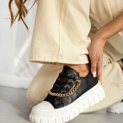 Best Pirce 😀 The Fashion Project 👟 Sneakers με αλυσίδα - Μαύρο 😀