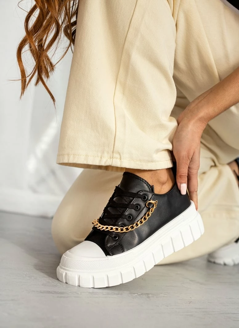 Best Pirce 😀 The Fashion Project 👟 Sneakers με αλυσίδα - Μαύρο 😀 3 Best Pirce 😀 The Fashion Project 👟 Sneakers με αλυσίδα - Μαύρο 😀