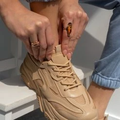 Κουπόνι ⌛ The Fashion Project 👟 Sneakers Chunky με διάτρητο ύφασμα - Πούρο ⭐ -Sneakers Κατάστημα sneakers me chunky sola kai diatrito ufasma 101483 68kx