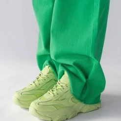 Φτηνός 🤩 The Fashion Project 👟 Sneakers Chunky με διάτρητο ύφασμα - Λαχανί 🔔 -Sneakers Κατάστημα sneakers me chunky sola kai diatrito ufasma 101487 rw7t