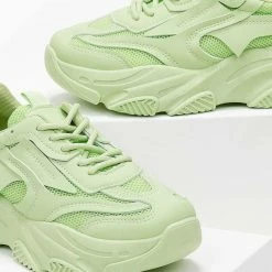 Φτηνός 🤩 The Fashion Project 👟 Sneakers Chunky με διάτρητο ύφασμα - Λαχανί 🔔 -Sneakers Κατάστημα sneakers me chunky sola kai diatrito ufasma 101487 yypn