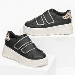 Καλύτερες κριτικές για ✔️ The Fashion Project 👟 Sneakers με διπλή σόλα και Glitter - Μαύρο ✨