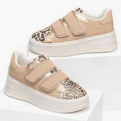 Φτηνός ✨ The Fashion Project 👟 Sneakers με διπλή σόλα και Glitter - Πούρο 🌟