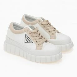 Προώθηση 🥰 The Fashion Project 👟 Sneakers Chunky με διχρωμία - Λευκό 👍 -Sneakers Κατάστημα sneakers me dixrwmia kai chunky sola 98903 0ej6