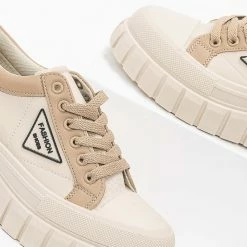 Προϋπολογισμός 🎁 The Fashion Project 👟 Sneakers Chunky με διχρωμία - Μπεζ 🎉 -Sneakers Κατάστημα sneakers me dixrwmia kai chunky sola 98904 6oya