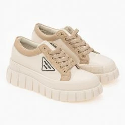 Προϋπολογισμός 🎁 The Fashion Project 👟 Sneakers Chunky με διχρωμία - Μπεζ 🎉 -Sneakers Κατάστημα sneakers me dixrwmia kai chunky sola 98904 x4uk