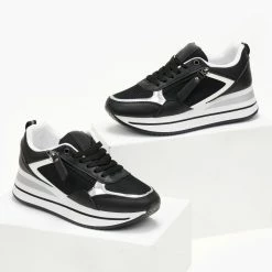 Καλύτερη πώληση 👍 The Fashion Project 👟 Sneakers με φερμουάρ - Μαύρο 😉 -Sneakers Κατάστημα sneakers me fermouar 106072 08lk