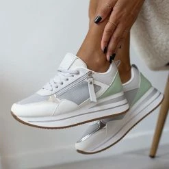 ΧΟΝΔΡΙΚΟ ΕΜΠΟΡΙΟ 🎁 The Fashion Project 👟 Sneakers με φερμουάρ - Γκρι ✨ -Sneakers Κατάστημα sneakers me fermouar 106074 75gg