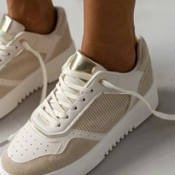 Το φθηνότερο 🔔 The Fashion Project 👟 Sneakers με Flatform σόλα - Μπεζ 👍