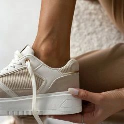 Το φθηνότερο 🔔 The Fashion Project 👟 Sneakers με Flatform σόλα - Μπεζ 👍 -Sneakers Κατάστημα sneakers me flatform sola 105687 ikib