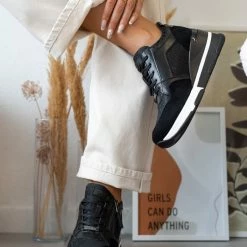 ΧΟΝΔΡΙΚΟ ΕΜΠΟΡΙΟ 🔥 Xti Footwear 👟 Sneakers Wedges με Glitter ύφασμα Xti 140060 - Μαύρο 🛒 -Sneakers Κατάστημα sneakers me glitter ufasma xti 140060 105696 gk13