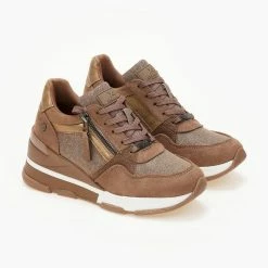 Κουπόνι ⭐ Xti Footwear 👟 Sneakers Wedges με Glitter ύφασμα Xti 140060 - Τάουπε 🛒 -Sneakers Κατάστημα sneakers me glitter ufasma xti 140060 105697 k4sp