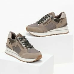 Εκπτωση ⌛ Xti Footwear 👟 Sneakers με λοξό φερμουάρ Xti 140017 - Τάουπε 🛒 -Sneakers Κατάστημα sneakers me lokso fermouar xti 140017 106521 anty