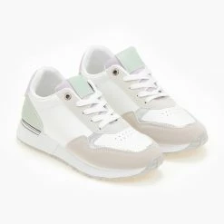 Εξοδος 😉 The Fashion Project 👟 Sneakers με μεταλλική λεπτομέρεια στη σόλα - Λευκό 🤩 -Sneakers Κατάστημα sneakers me metalliki leptomereia sti sola 106075 ato1