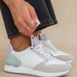 Εξοδος 😉 The Fashion Project 👟 Sneakers με μεταλλική λεπτομέρεια στη σόλα - Λευκό 🤩