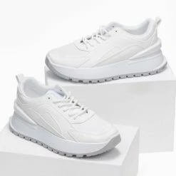 Προώθηση 😍 The Fashion Project 👟 Sneakers με μονοκόμματη σόλα - Λευκό 😉