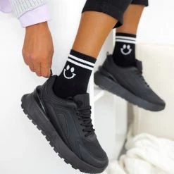 Τοπ 10 💯 The Fashion Project 👟 Sneakers με μονοκόμματη σόλα - Μαύρο 👍 12 Τοπ 10 💯 The Fashion Project 👟 Sneakers με μονοκόμματη σόλα - Μαύρο 👍 -Sneakers Κατάστημα sneakers me monokommati sola 95814 mhk5