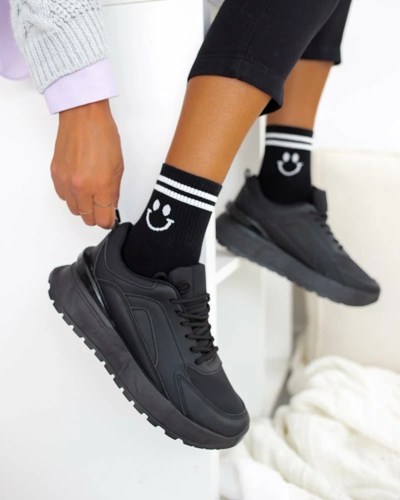 Τοπ 10 💯 The Fashion Project 👟 Sneakers με μονοκόμματη σόλα - Μαύρο 👍 6 Τοπ 10 💯 The Fashion Project 👟 Sneakers με μονοκόμματη σόλα - Μαύρο 👍 - Image 4