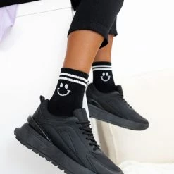 Τοπ 10 💯 The Fashion Project 👟 Sneakers με μονοκόμματη σόλα - Μαύρο 👍