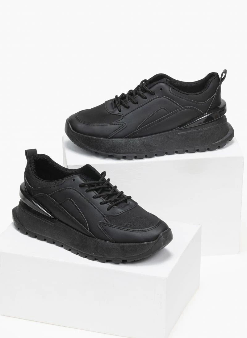 Τοπ 10 💯 The Fashion Project 👟 Sneakers με μονοκόμματη σόλα - Μαύρο 👍 4 Τοπ 10 💯 The Fashion Project 👟 Sneakers με μονοκόμματη σόλα - Μαύρο 👍 - Image 2