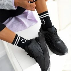 Τοπ 10 💯 The Fashion Project 👟 Sneakers με μονοκόμματη σόλα - Μαύρο 👍 15 Τοπ 10 💯 The Fashion Project 👟 Sneakers με μονοκόμματη σόλα - Μαύρο 👍 -Sneakers Κατάστημα sneakers me monokommati sola 95814 ytnk