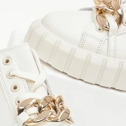 Ολοκαίνουργιο 🧨 The Fashion Project 👟 Sneakers με Oversized αλυσίδα - Μπεζ 💯 -Sneakers Κατάστημα sneakers me oversized alusida 99736 n53s