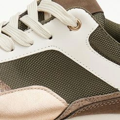 Φτηνός 😀 The Fashion Project 👟 Sneaker Flatforms με ψηλή σόλα σε συνδυασμούς υλικών - Λαδί ❤️ -Sneakers Κατάστημα sneakers me psili sola se sunduasmous ulikwn 106069 nv48