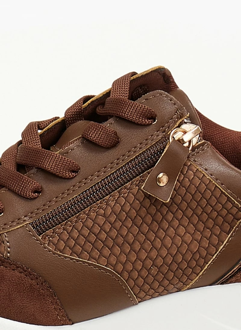 Πολύ καλή προσφορά 🔥 The Fashion Project 👟 Sneakers Wedges με φερμουάρ - Καφέ ❤️ 4 Πολύ καλή προσφορά 🔥 The Fashion Project 👟 Sneakers Wedges με φερμουάρ - Καφέ ❤️ - Image 2