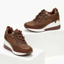 Πολύ καλή προσφορά 🔥 The Fashion Project 👟 Sneakers Wedges με φερμουάρ - Καφέ ❤️ 8 Πολύ καλή προσφορά 🔥 The Fashion Project 👟 Sneakers Wedges με φερμουάρ - Καφέ ❤️ -Sneakers Κατάστημα sneakers me takouni kai fermouar 105894 la2i