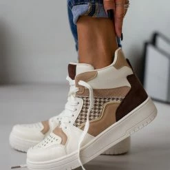 Προϋπολογισμός 👏 The Fashion Project 👟 Sneakers μποτάκια με λεπτομέρεια ύφασμα - Λευκό 💯 -Sneakers Κατάστημα sneakers mpotakia me leptomereia ufasma 107090 0ss2