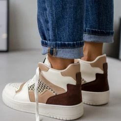 Προϋπολογισμός 👏 The Fashion Project 👟 Sneakers μποτάκια με λεπτομέρεια ύφασμα - Λευκό 💯 -Sneakers Κατάστημα sneakers mpotakia me leptomereia ufasma 107090 8xg6